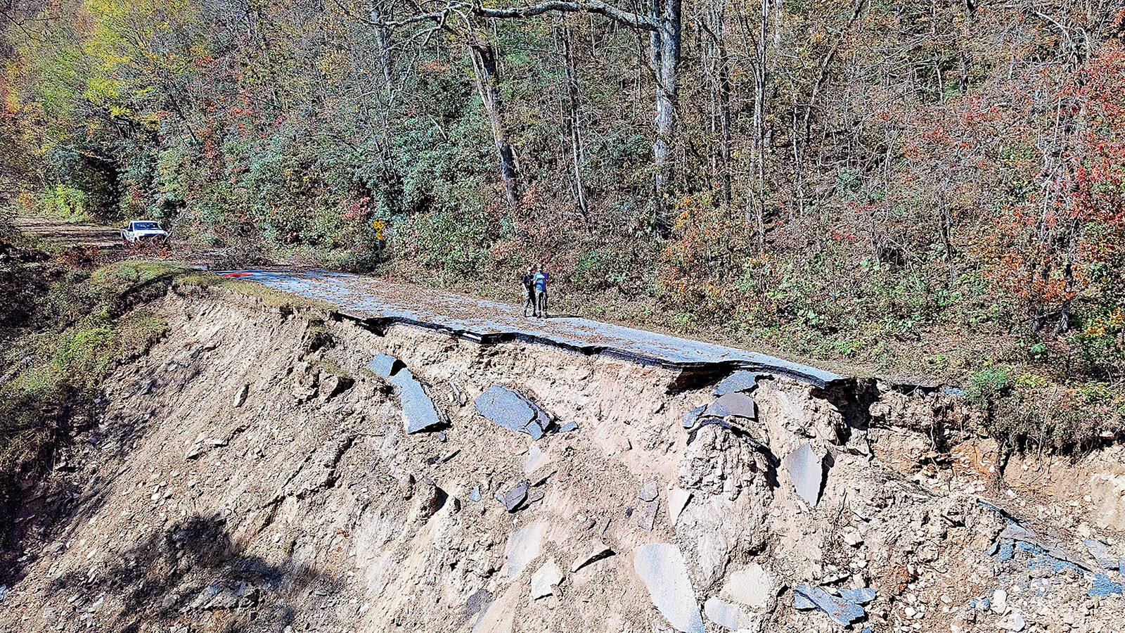 <p>In September 2024, torrential rains from Hurricane Helene caused at least 57 landslides along the parkway.</p>